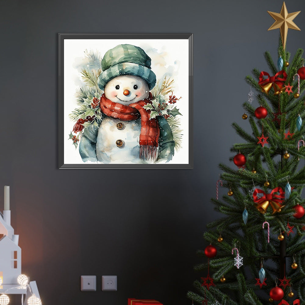 AB Diamond Painting - Full Round - snowman (40*40CM)