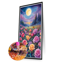 Load image into Gallery viewer, AB Diamond Painting - Full Round - flowers under the moon (40*70CM)
