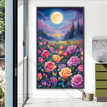 Load image into Gallery viewer, AB Diamond Painting - Full Round - flowers under the moon (40*70CM)