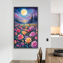 Load image into Gallery viewer, AB Diamond Painting - Full Round - flowers under the moon (40*70CM)