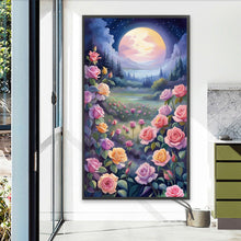 Load image into Gallery viewer, AB Diamond Painting - Full Round - flowers under the moon (40*70CM)