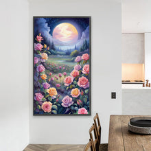 Load image into Gallery viewer, AB Diamond Painting - Full Round - flowers under the moon (40*70CM)