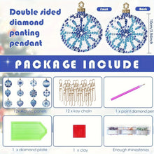 Load image into Gallery viewer, 12PCS Diamond Art Keyring Snowflakes Double Sided Diamond Painting Keychain (#1)