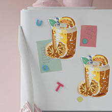 Load image into Gallery viewer, Round+Special Shape Diamond Art Fridge Magnets Sticker(Lemon Tea SparklingWater)