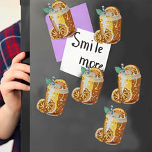 Load image into Gallery viewer, Round+Special Shape Diamond Art Fridge Magnets Sticker(Lemon Tea SparklingWater)