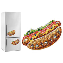 Load image into Gallery viewer, Round+Special Shape Diamond Art Fridge Magnets Sticker (Hot Dog Hamburger #2)