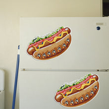 Load image into Gallery viewer, Round+Special Shape Diamond Art Fridge Magnets Sticker (Hot Dog Hamburger #2)