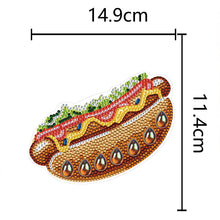 Load image into Gallery viewer, Round+Special Shape Diamond Art Fridge Magnets Sticker (Hot Dog Hamburger #2)