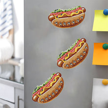 Load image into Gallery viewer, Round+Special Shape Diamond Art Fridge Magnets Sticker (Hot Dog Hamburger #2)