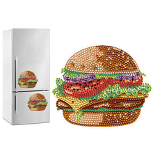 Load image into Gallery viewer, Round+Special Shape Diamond Art Fridge Magnets Sticker (Hamburger)