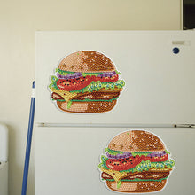 Load image into Gallery viewer, Round+Special Shape Diamond Art Fridge Magnets Sticker (Hamburger)