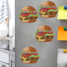 Load image into Gallery viewer, Round+Special Shape Diamond Art Fridge Magnets Sticker (Hamburger)