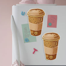 Load image into Gallery viewer, Round+Special Shape Diamond Art Fridge Magnets Sticker (Coffee Cup)
