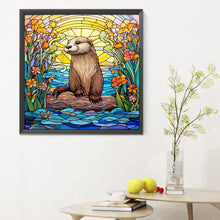 Load image into Gallery viewer, Diamond Painting - Full Round - stained glass otter (30*30CM)