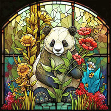 Load image into Gallery viewer, Diamond Painting - Full Round - stained glass panda (30*30CM)
