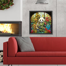 Load image into Gallery viewer, Diamond Painting - Full Round - stained glass panda (30*30CM)