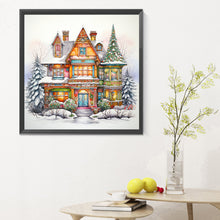 Load image into Gallery viewer, Diamond Painting - Full Round - snow cabin (30*30CM)