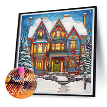 Load image into Gallery viewer, Diamond Painting - Full Round - snow cabin (30*30CM)