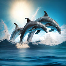 Load image into Gallery viewer, Diamond Painting - Full Round - dolphin (30*30CM)