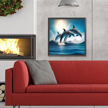 Load image into Gallery viewer, Diamond Painting - Full Round - dolphin (30*30CM)