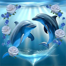 Load image into Gallery viewer, Diamond Painting - Full Round - dolphin (30*30CM)