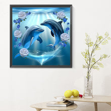 Load image into Gallery viewer, Diamond Painting - Full Round - dolphin (30*30CM)