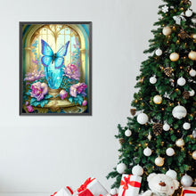 Load image into Gallery viewer, Diamond Painting - Full Round - Blue Butterfly Crystal Cup (30*40CM)