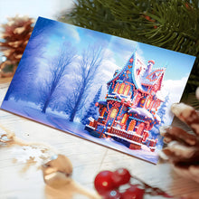 Load image into Gallery viewer, 8PCS Christmas Santa Special Shape Diamond Art Greeting Cards Gift for Christmas