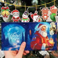 Load image into Gallery viewer, 8PCS Christmas Santa Special Shape Diamond Art Greeting Cards Gift for Christmas