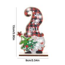 Load image into Gallery viewer, Christmas Wooden Santa Xmas Dwarf Xmas Tree DIY Diamond Art Tabletop Decorations