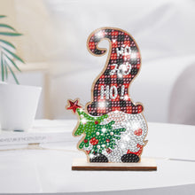 Load image into Gallery viewer, Christmas Wooden Santa Xmas Dwarf Xmas Tree DIY Diamond Art Tabletop Decorations