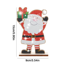 Load image into Gallery viewer, Christmas Wooden Santa Xmas Dwarf Xmas Tree DIY Diamond Art Tabletop Decorations