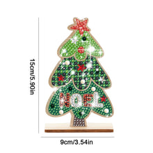 Load image into Gallery viewer, Christmas Wooden Santa Xmas Dwarf Xmas Tree DIY Diamond Art Tabletop Decorations