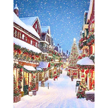 Load image into Gallery viewer, Diamond Painting - Full Round - Christmas snow scene (30*40CM)