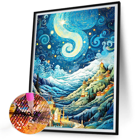 Diamond Painting - Full Round - flowing starry sky (30*40CM)