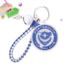Load image into Gallery viewer, Double Sided Rhinestone Painting Keychain Pendant for Kid Adult(Portsmouth F.C.)