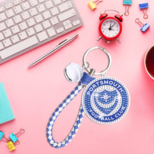 Load image into Gallery viewer, Double Sided Rhinestone Painting Keychain Pendant for Kid Adult(Portsmouth F.C.)