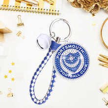 Load image into Gallery viewer, Double Sided Rhinestone Painting Keychain Pendant for Kid Adult(Portsmouth F.C.)