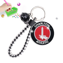 Load image into Gallery viewer, Double Sided Rhinestone Painting Keychain Pendant (Charlton Athletic F.C.)