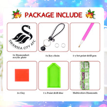 Load image into Gallery viewer, Double Sided Rhinestone Painting Keychain Pendant for Kid Adult(Swansea City FC)