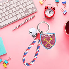 Load image into Gallery viewer, Double Sided Rhinestone Painting Keychain Pendant (West Ham United Women s F.C.)