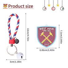 Load image into Gallery viewer, Double Sided Rhinestone Painting Keychain Pendant (West Ham United Women s F.C.)