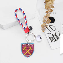 Load image into Gallery viewer, Double Sided Rhinestone Painting Keychain Pendant (West Ham United Women s F.C.)