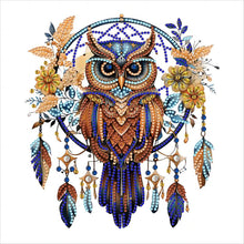 Load image into Gallery viewer, Diamond Painting - Partial Special Shaped - Owl Dream Catcher (30*30CM)
