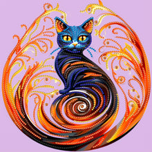 Load image into Gallery viewer, Diamond Painting - Partial Special Shaped - black cat (30*30CM)