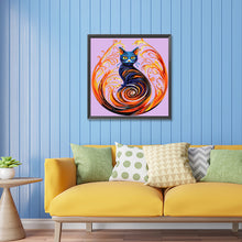 Load image into Gallery viewer, Diamond Painting - Partial Special Shaped - black cat (30*30CM)
