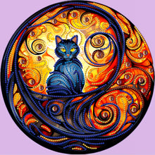 Load image into Gallery viewer, Diamond Painting - Partial Special Shaped - black cat (30*30CM)