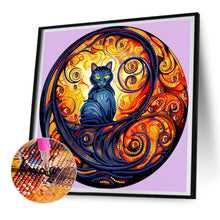 Load image into Gallery viewer, Diamond Painting - Partial Special Shaped - black cat (30*30CM)