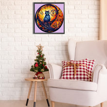 Load image into Gallery viewer, Diamond Painting - Partial Special Shaped - black cat (30*30CM)
