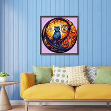 Load image into Gallery viewer, Diamond Painting - Partial Special Shaped - black cat (30*30CM)